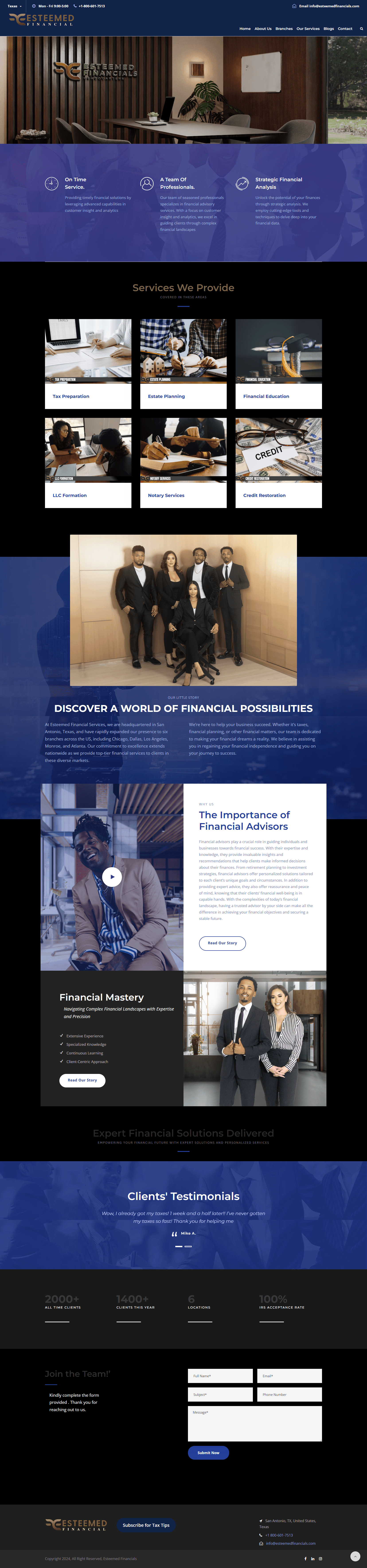 Before - esteemed financial