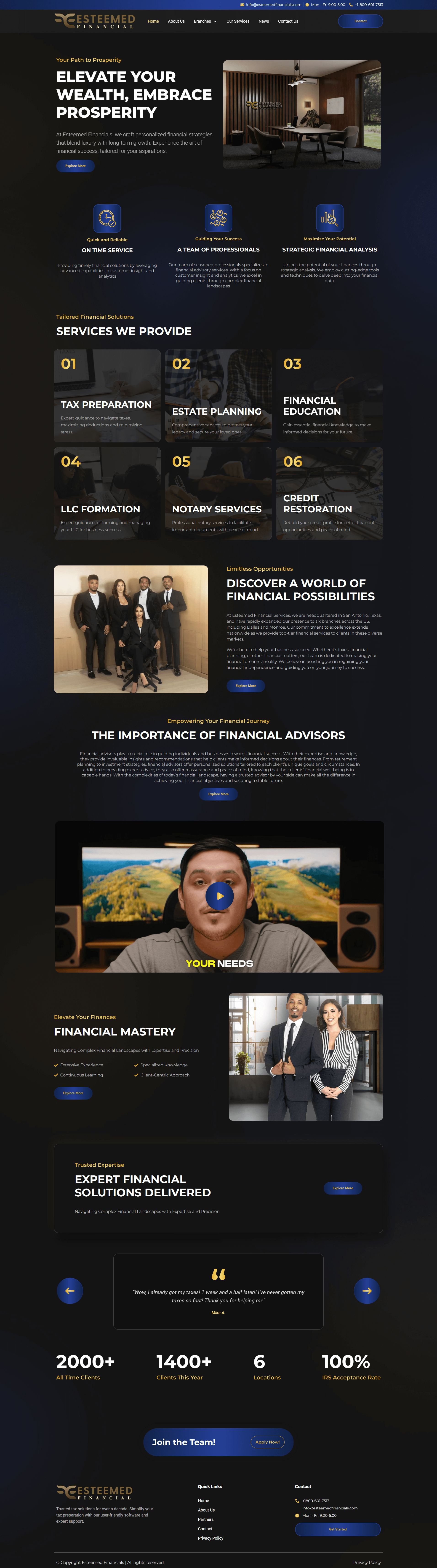 after - esteemed financial